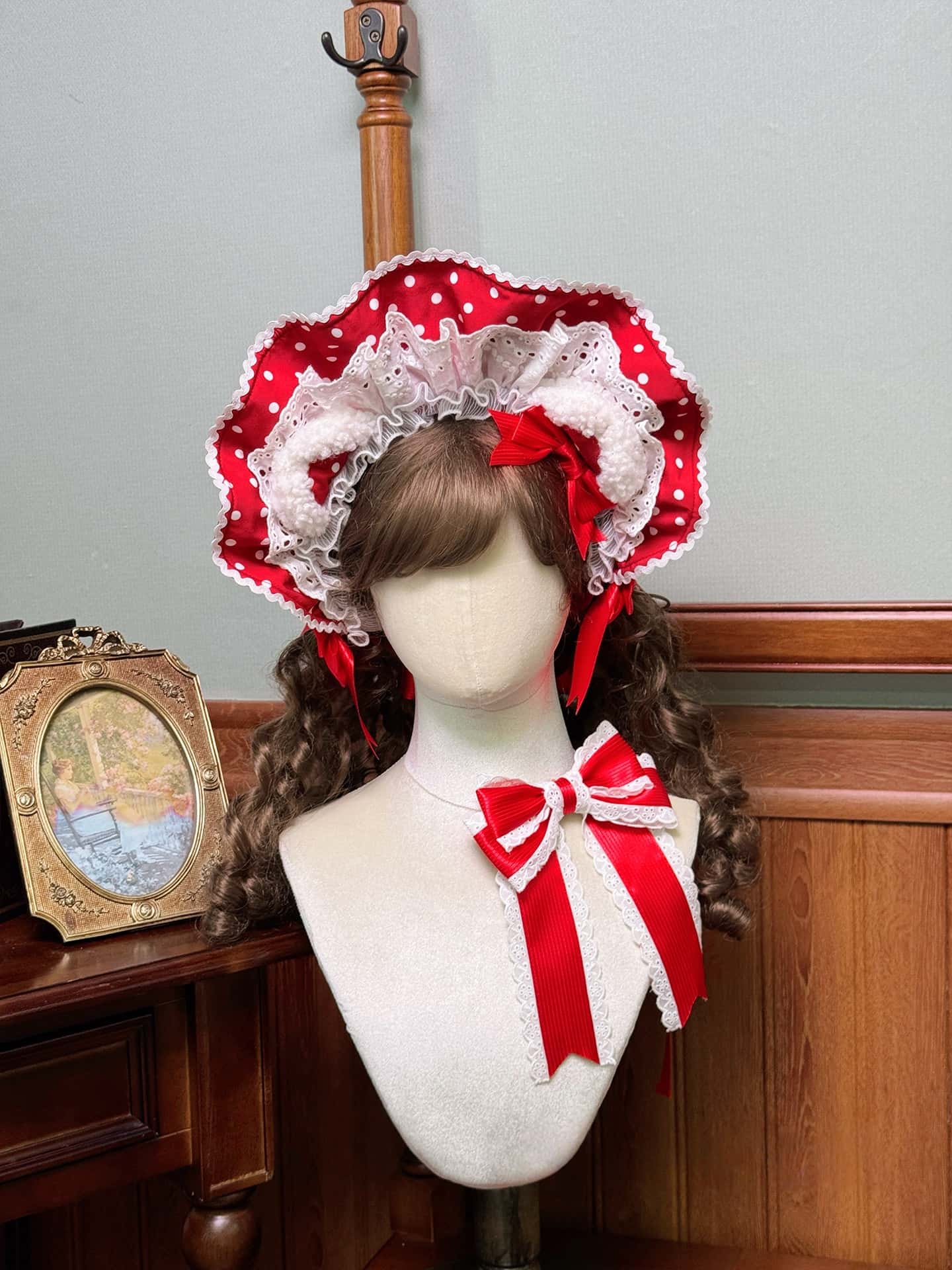 Vintage Polka Dot Lolita Halter Red OP Dress