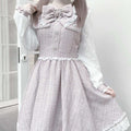 Lolita Japanese-Style Bows Tweed Dress LR1007