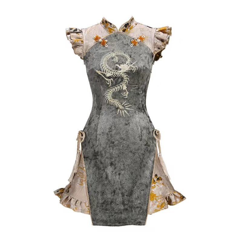 Spring Dragon Festival Embroidered Dress