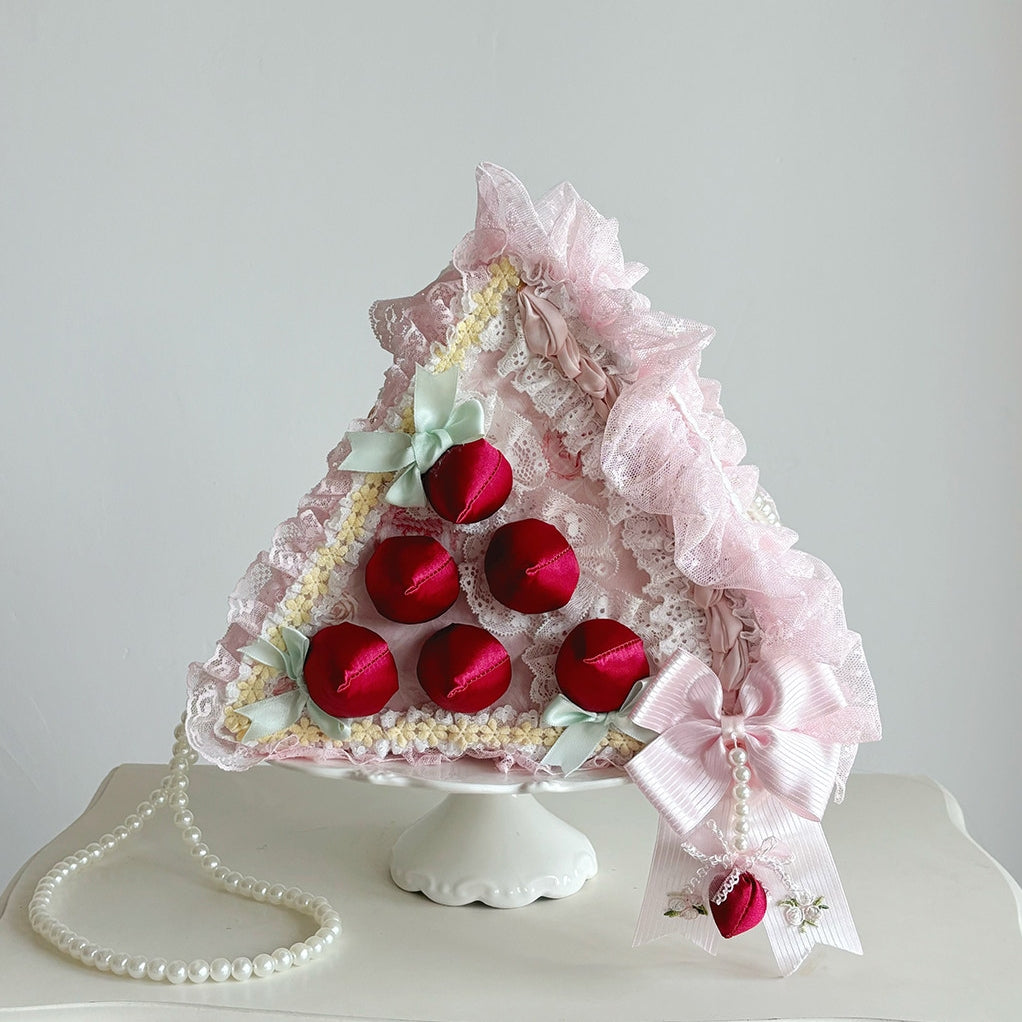 Spring Cherry Blossom Strawberry Cake Lolita OP Dress
