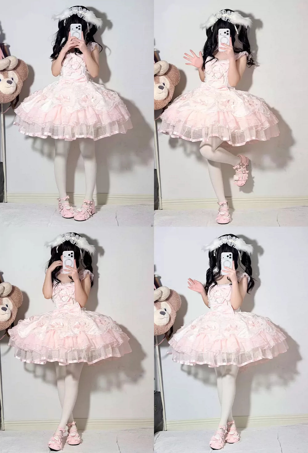 Sweet Lolita Cat Heel Mary Jane Bow and Bell Charm Shoes