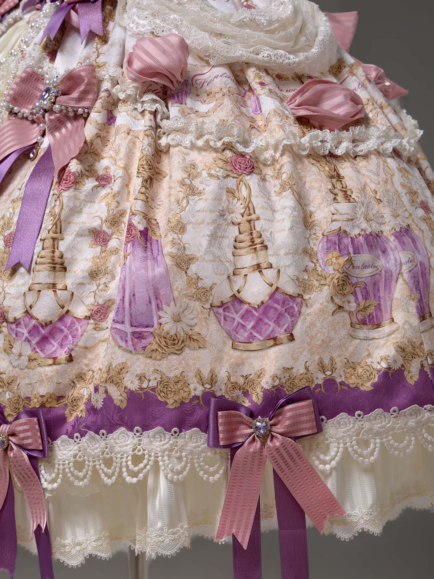 Antique Gem Fragrance Lolita Purple Long Dress Set