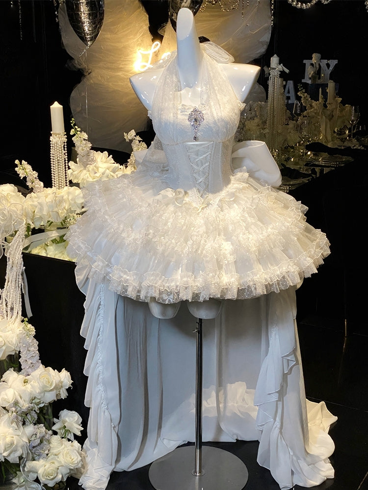 Lolita White Moonlight Romantic Light Bridal Dress LFD0003