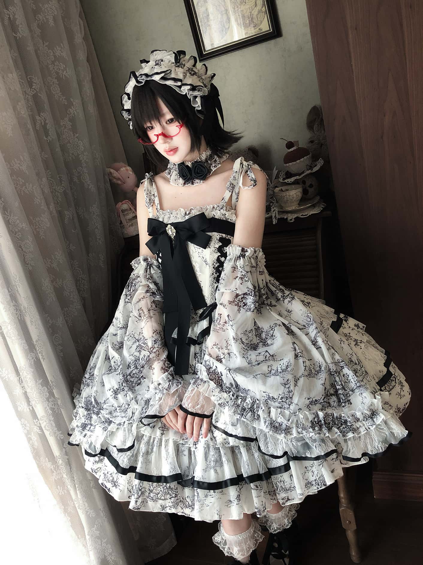 Rainy Celadon Lolita Boned Corset Dress