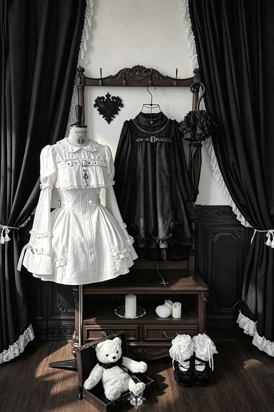 Tin Doll Black & White Gothic Lolita Lace Dress