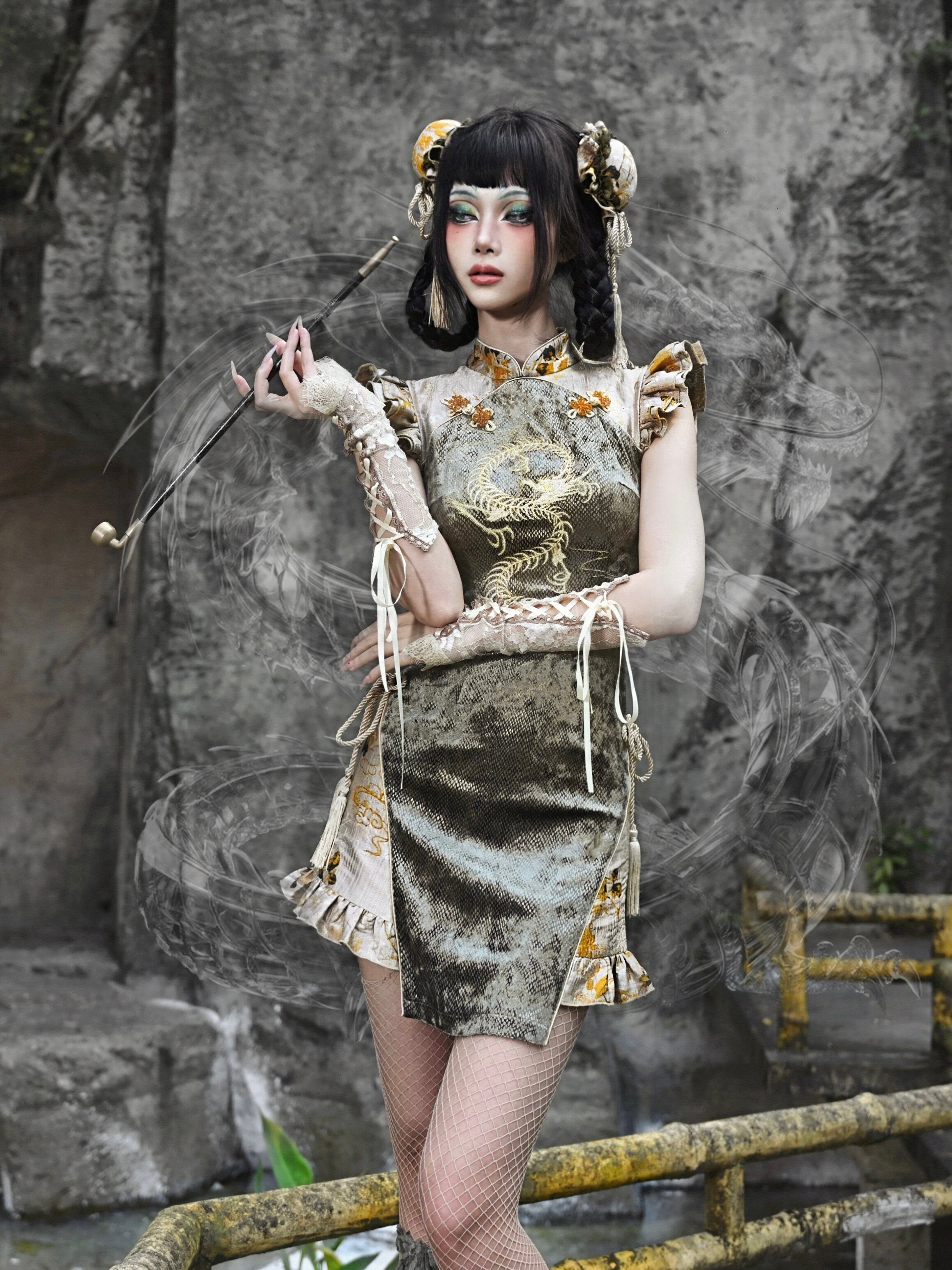 Spring Dragon Festival Embroidered Dress