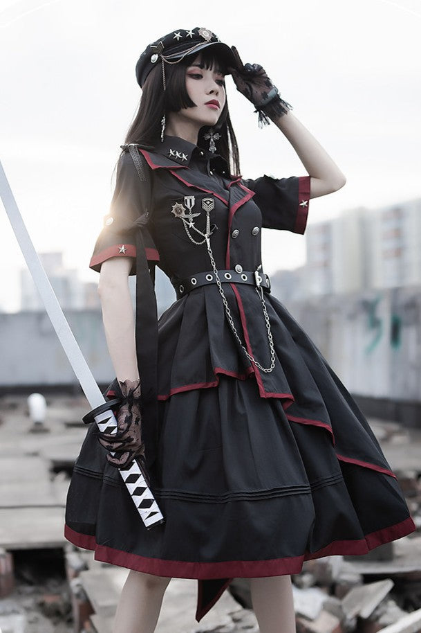 Robe militaire longue "Bites the Dust"