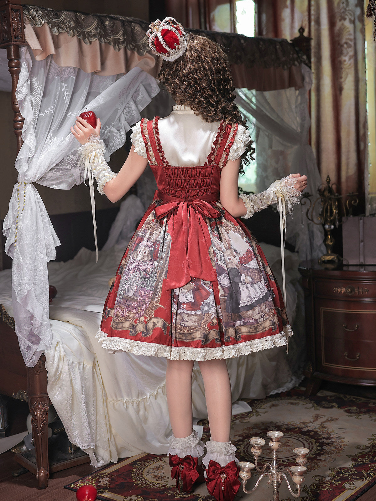 Mystic Rabbit Lolita Classic Vintage JSK Dress & Blouse Set