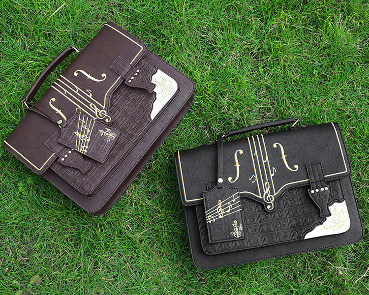 Cocolezi Chocolate Musical Note Embroidered Bag