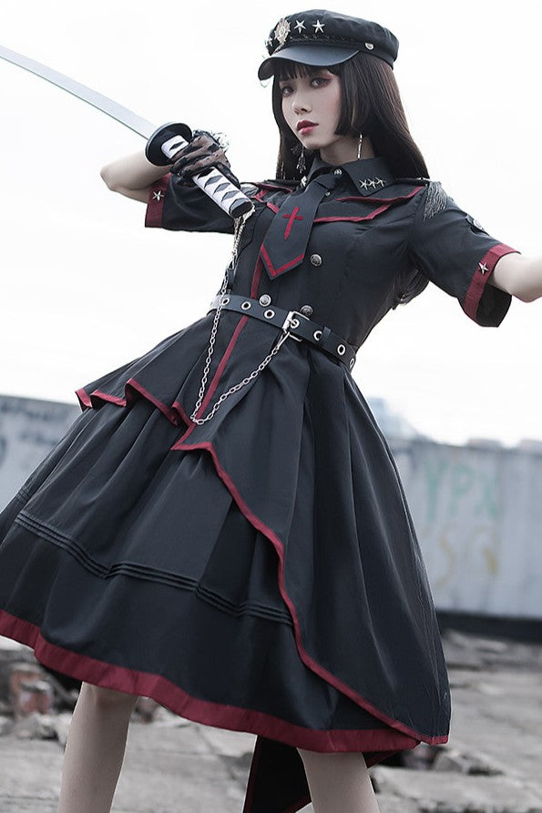 Robe militaire longue "Bites the Dust"