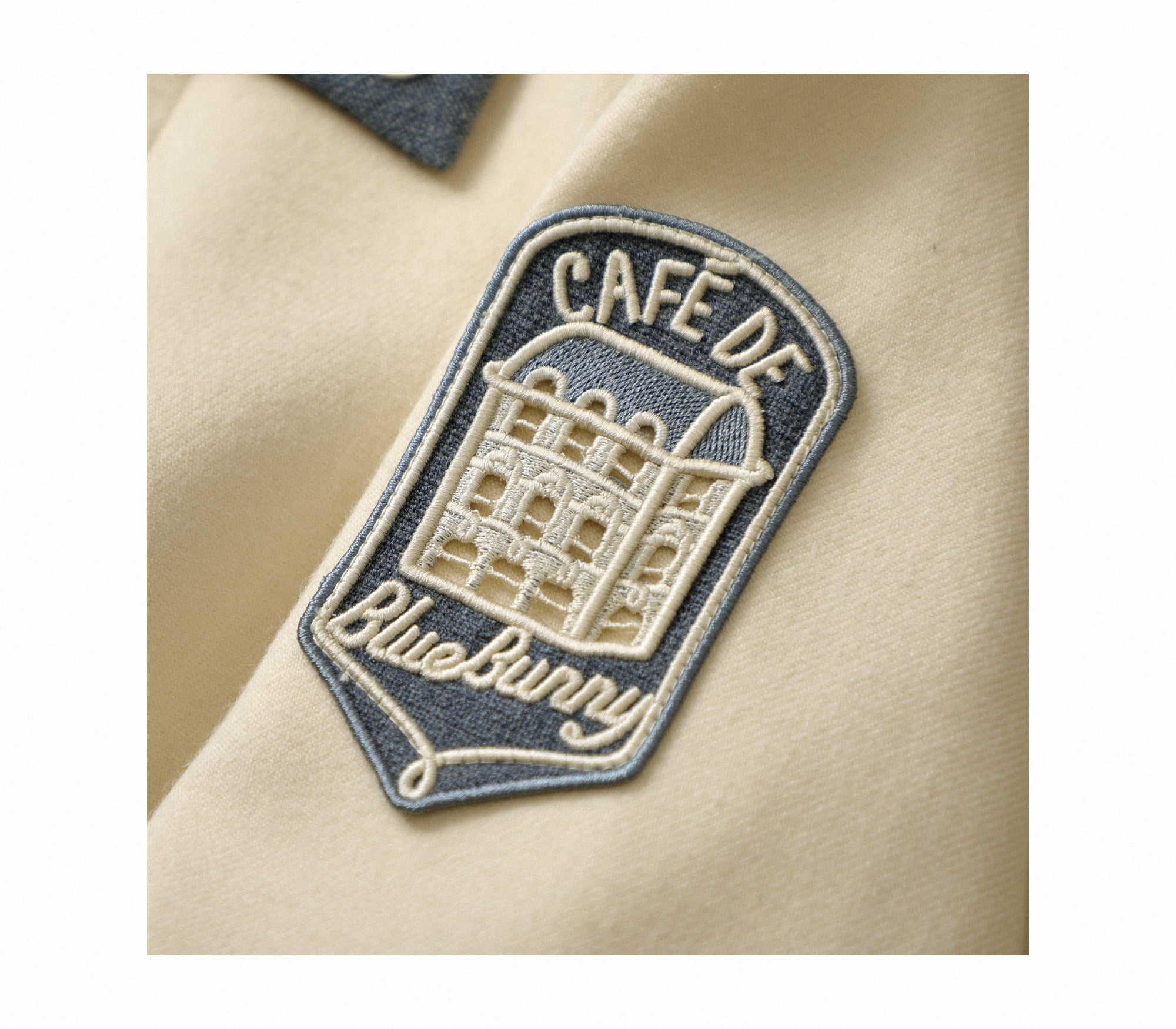 Blue White Trim Vintage Sailor Collar Jacket