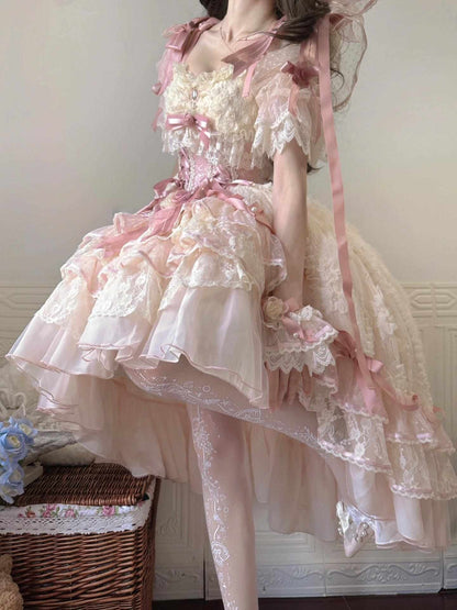 Lolita Cute Embellishment Rose Dress LS1011