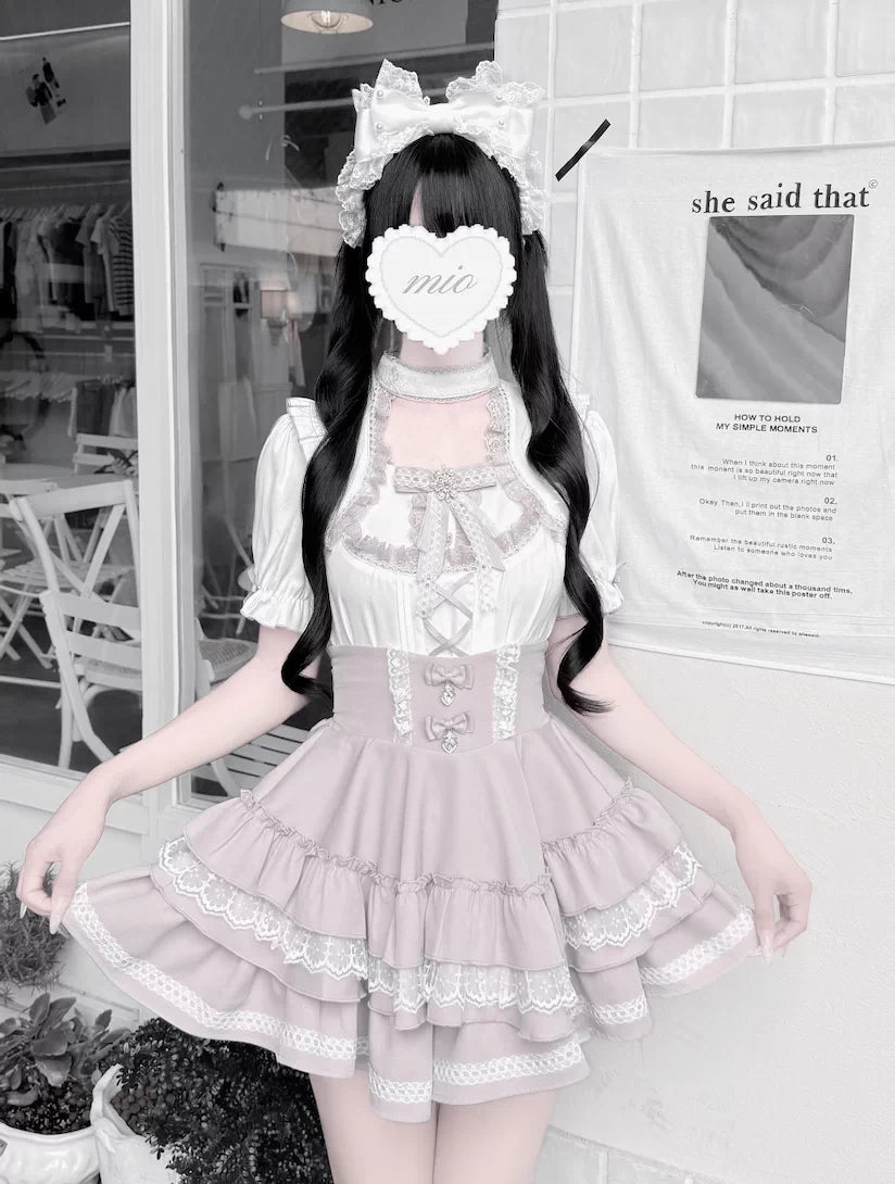 Vanilla Reply Transfer Student Collab Sweet Blouse and Skirt
