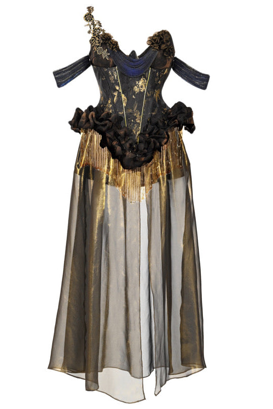 Lights Dusk Classic Boned Corset & Mermaid Skirt Set