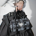 Lolita Gothic Y2K Star Plaid Shoulder Bag LE8004