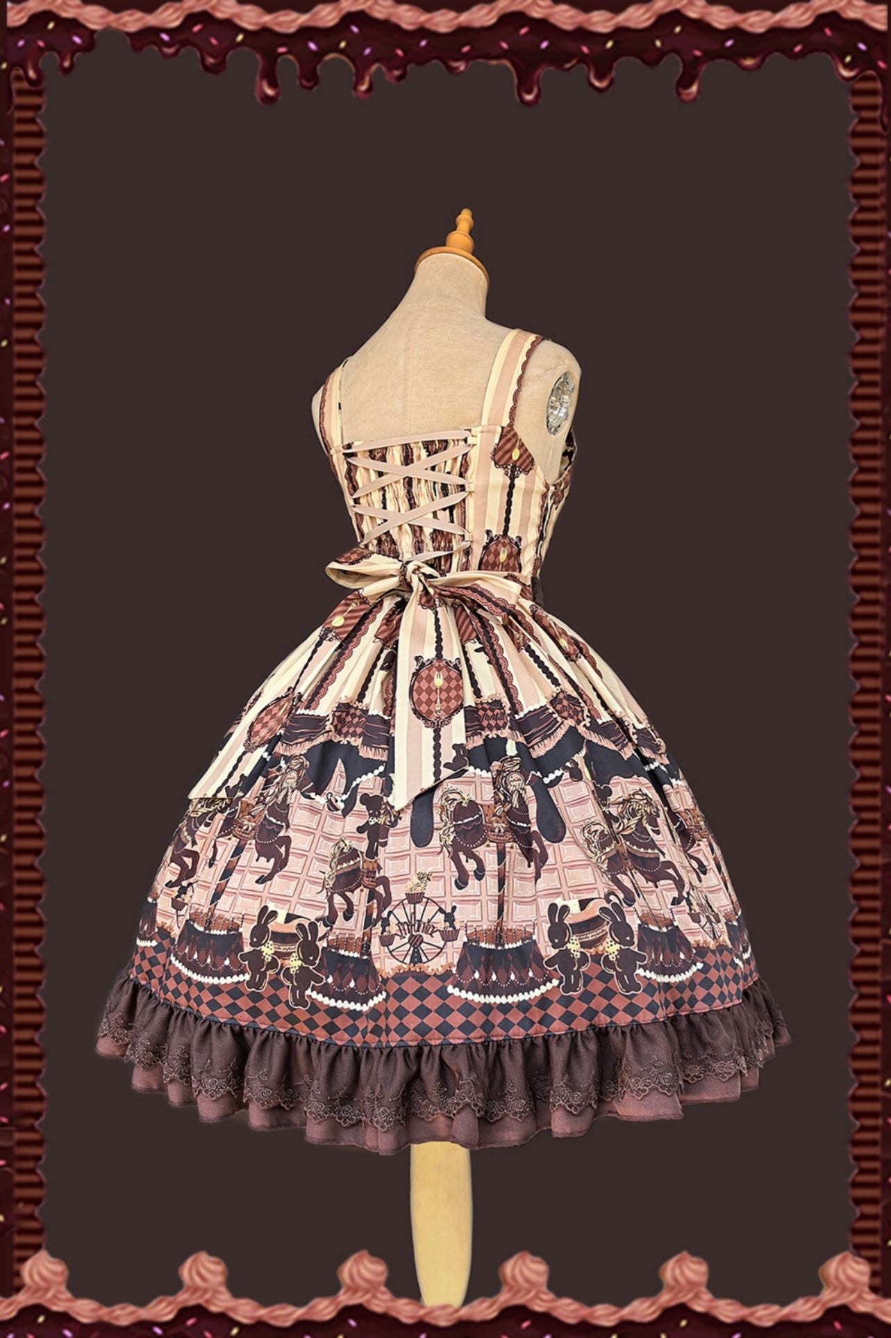 Infanta Chocolate Carousel Cotton Sweet Lolita JSK Dress