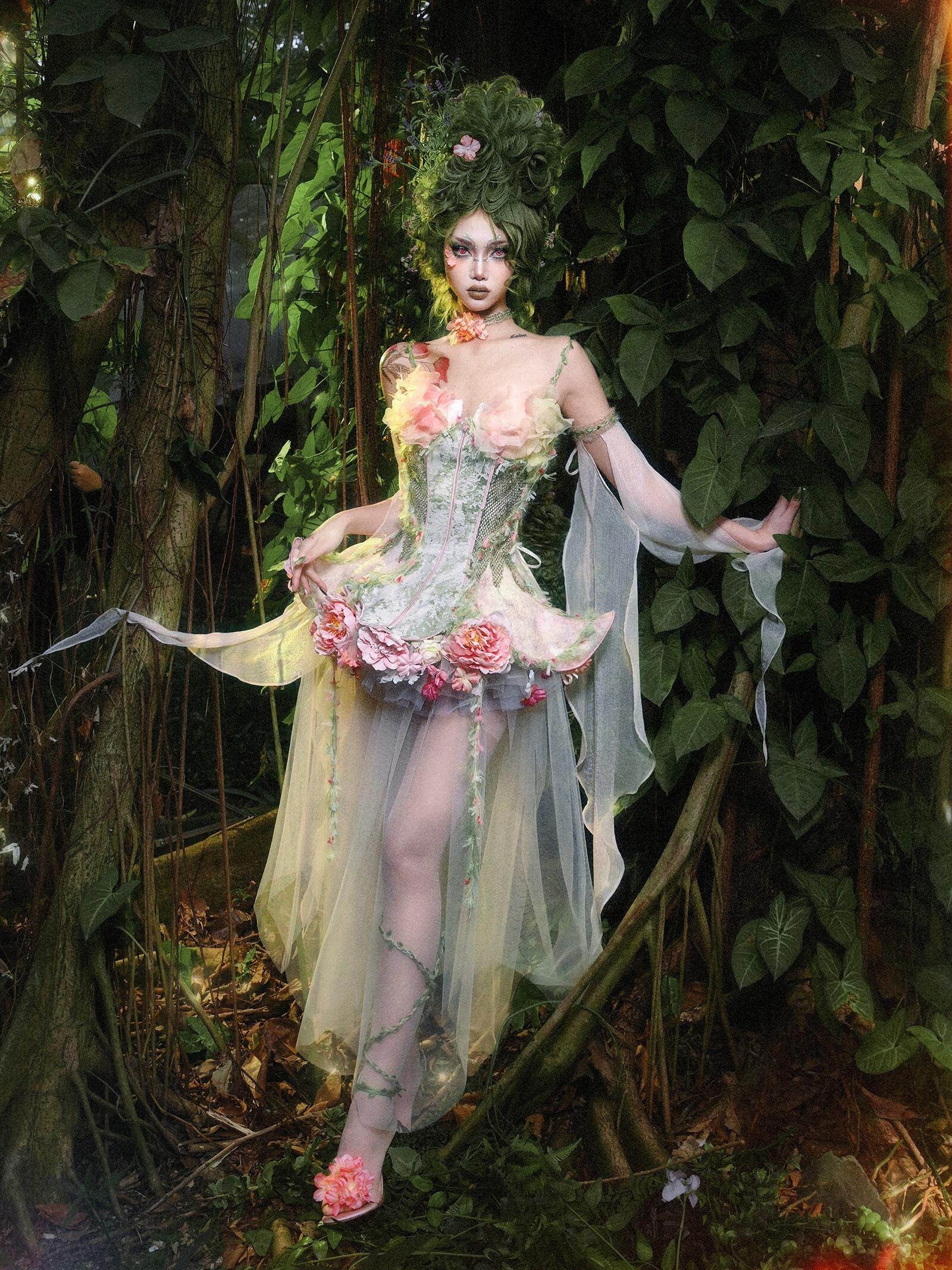 Robe midi corset Esprit de la Forêt