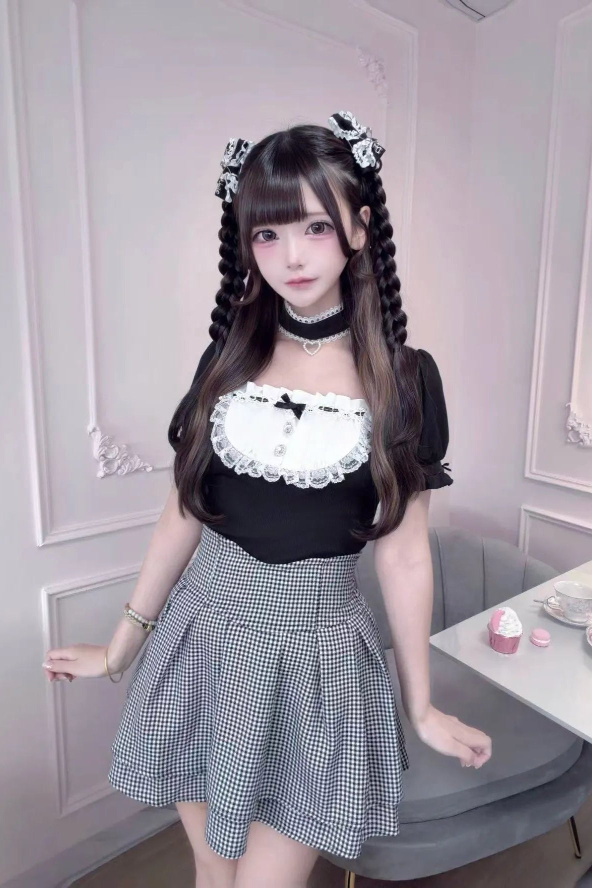 Little Cake Sweet Lace Ryōsangata Blouse