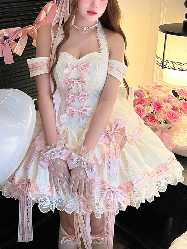 Sweet Pink Luxurious Satin Princess Dress LFD0013