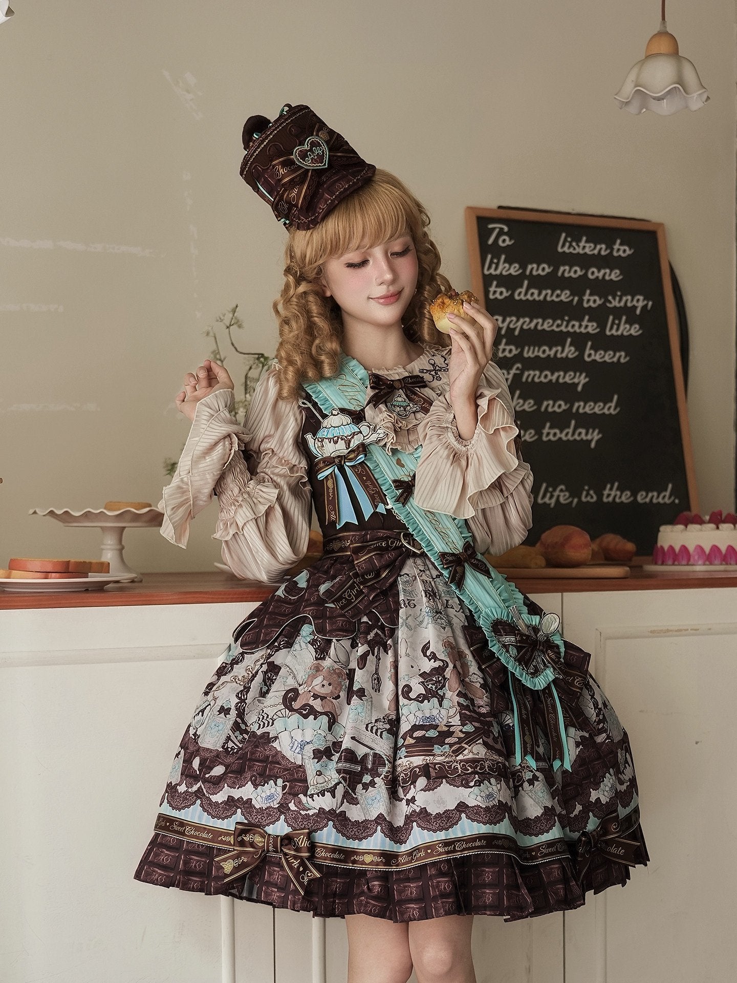 Bear Cocoa Doll-like Lolita Suspender Dress