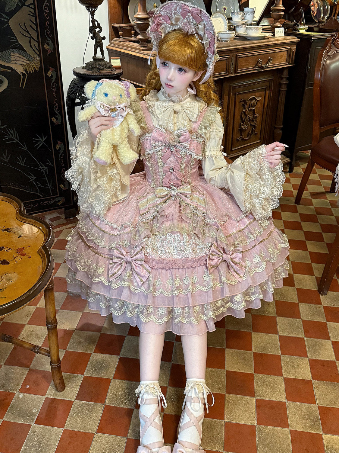 Crown of Gems Lolita Pink JSK Dress