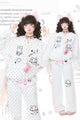Rabbit Ear Rhinestone Hooded Coat & High Waist Pants