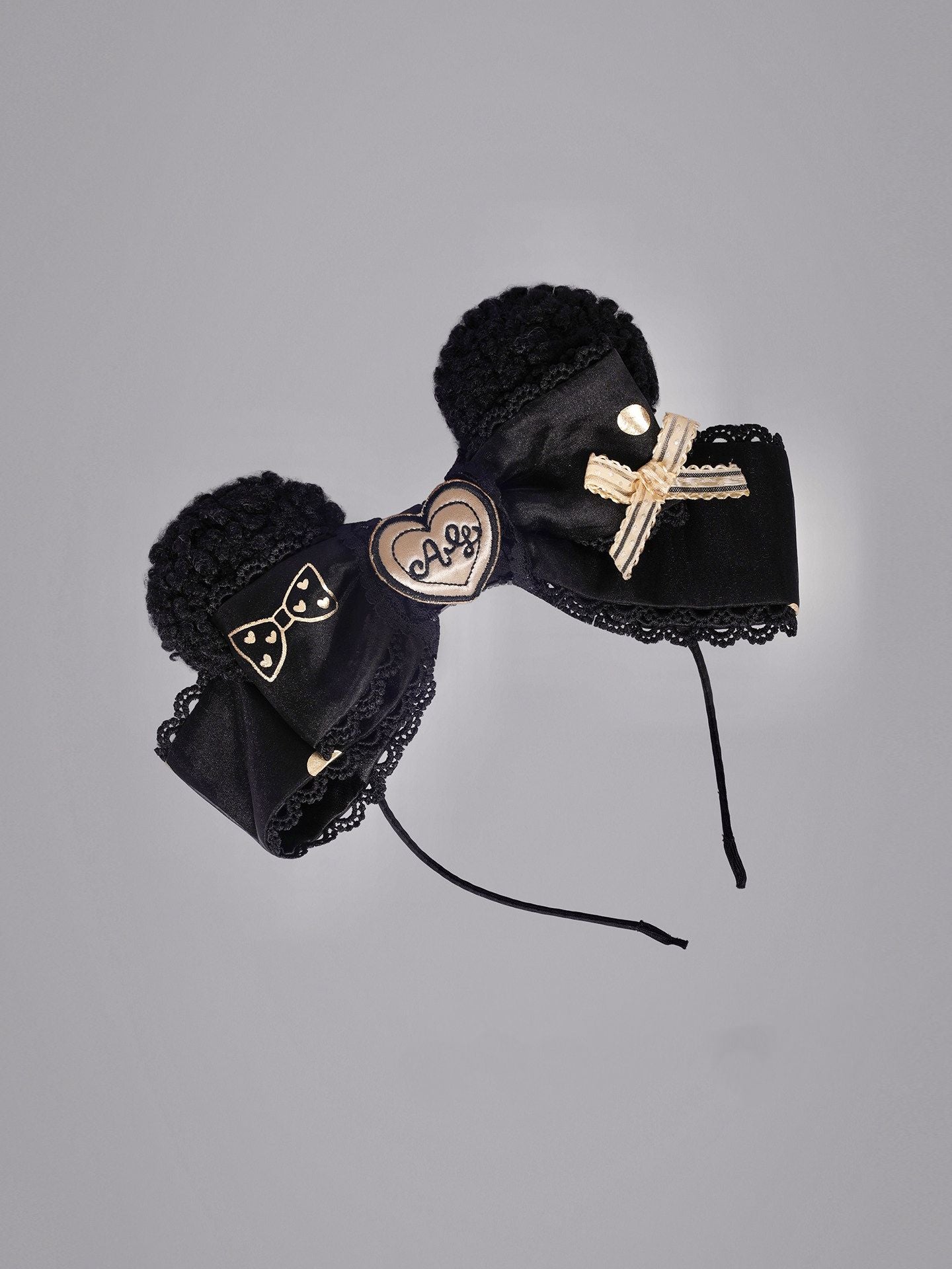 Black Sugar Bear Lolita Black & Gold Dress