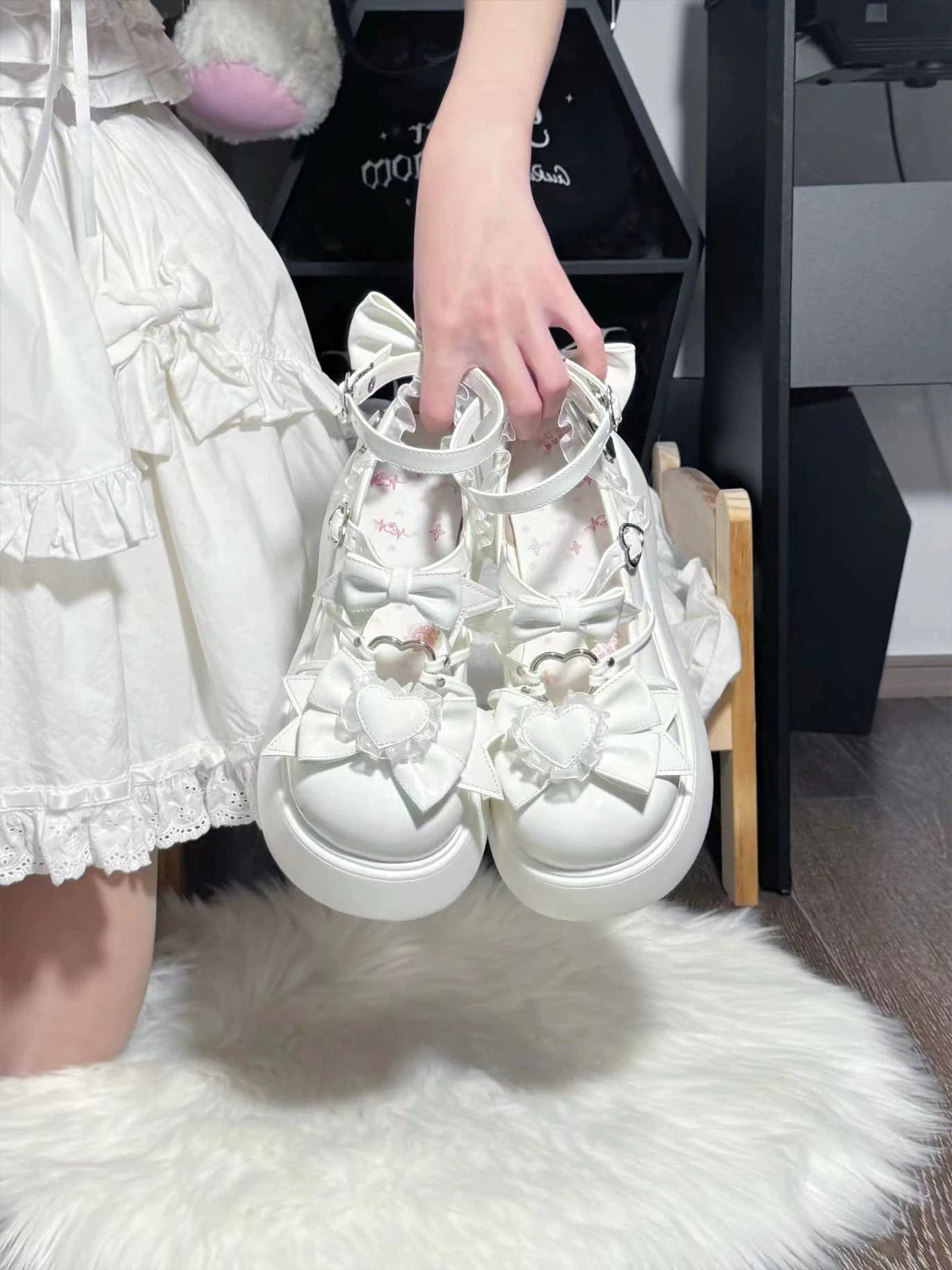 DokiDoki Sweet Lolita Platform Mary Jane Heart Buckle Bow Shoes