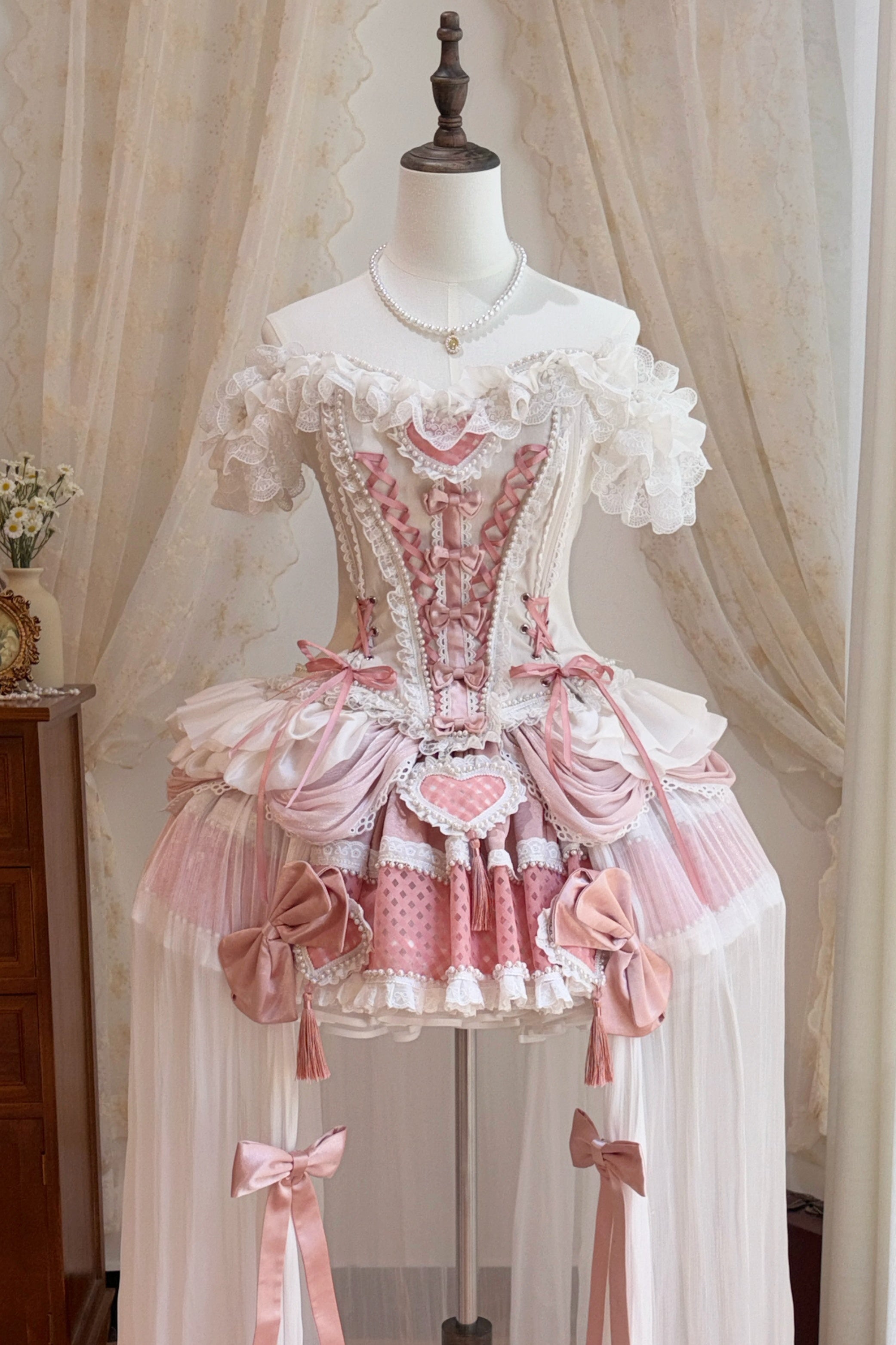 Sweet Dancer Lolita Ballet Style Tiered Dress Set