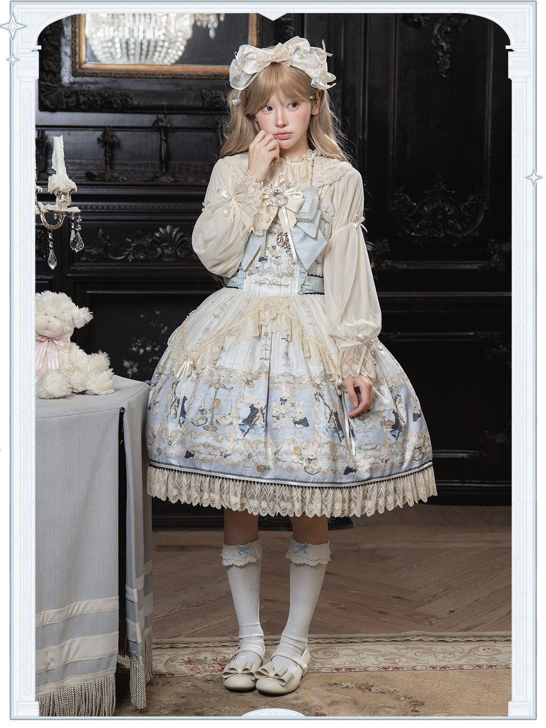 Magic Academy Record Vintage‑Old‑School Printed Lolita JSK / OP Dress
