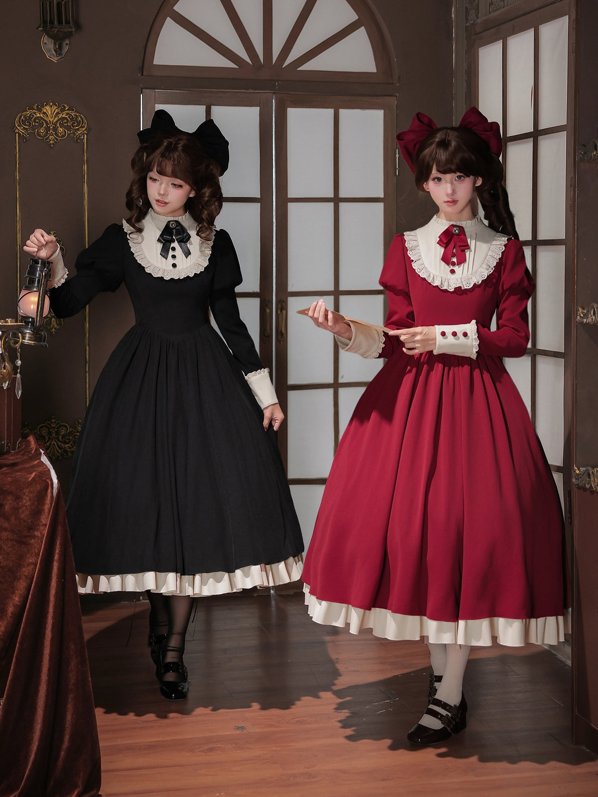 Miss Rita Elegant Maid‑Style Stand‑Collar Lolita OP Dress