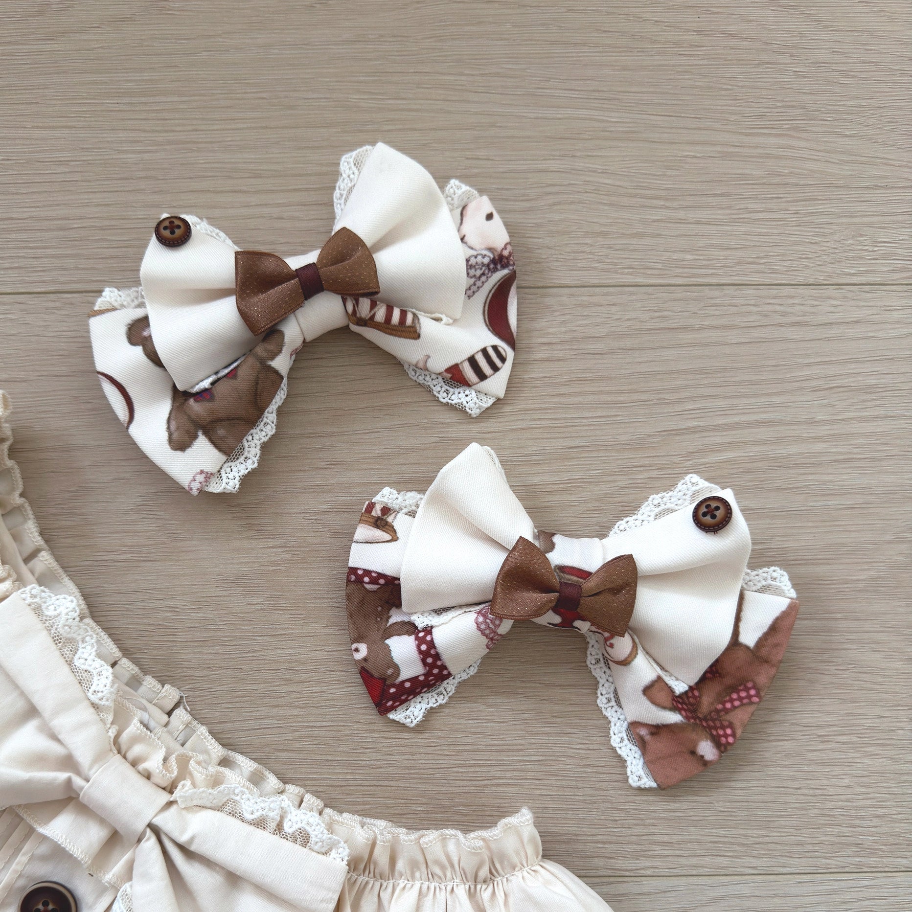Teddy Bear Daily News Sweet Vintage Lolita Dress JSK OP