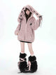 Y2K Sweet Bunny Ear Lambswool Coat
