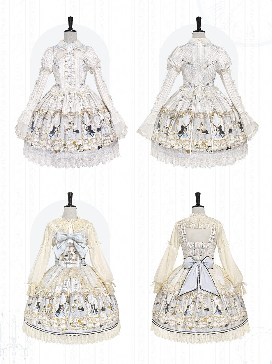 Magic Academy Record Vintage‑Old‑School Printed Lolita JSK / OP Dress