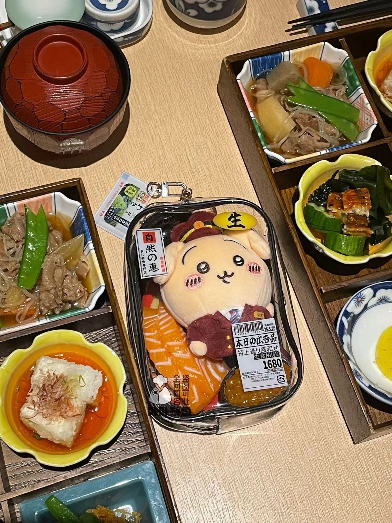 Sushi Fresh Series Clear Blind‑Box Style BJD Doll Carrier Display Bag