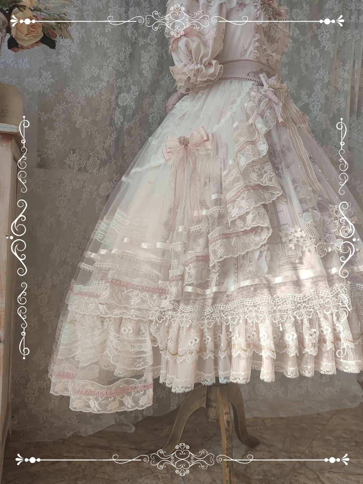 Sunset Land Embroidered Lolita Wedding Full Set