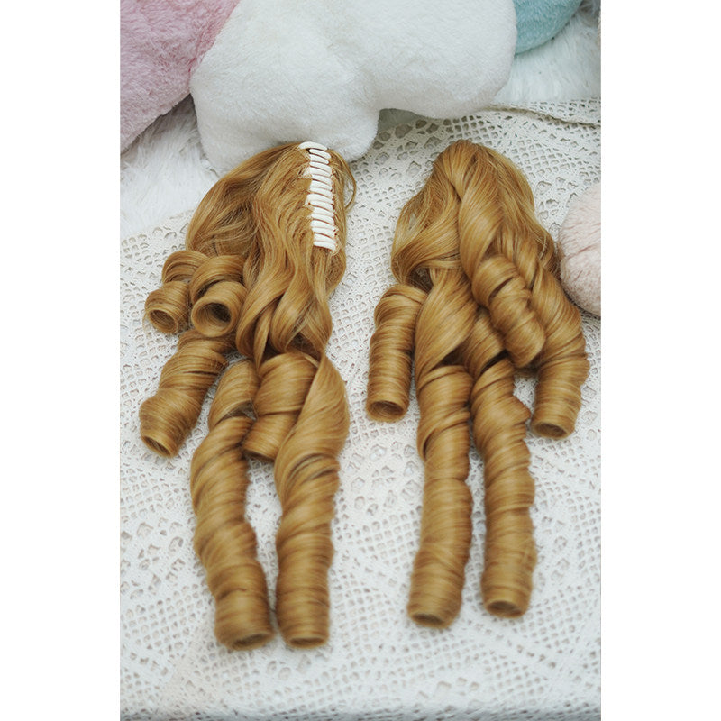 Lolita Vintage Sweetheart Twin Tail Claw Clip Gradient Curl Wig