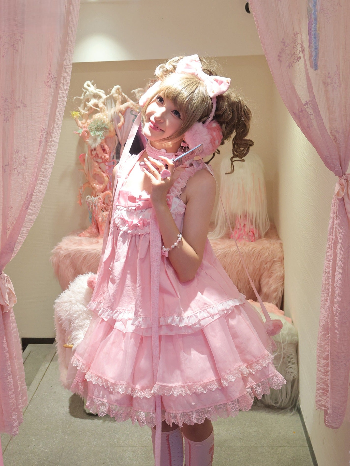Candy Blog Lolita Pink Top & Skirt Set