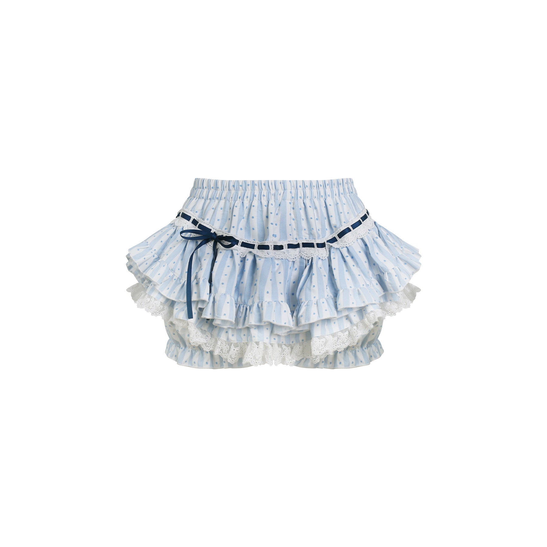 Morning Library Preppy Striped Top & Skirt Set