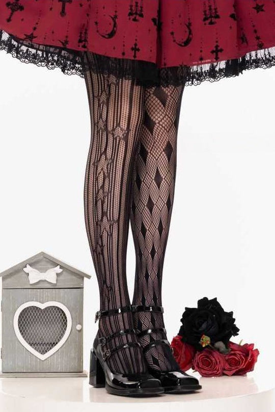 Lolita Gothic Asymmetrical Punk Fishnet Socks