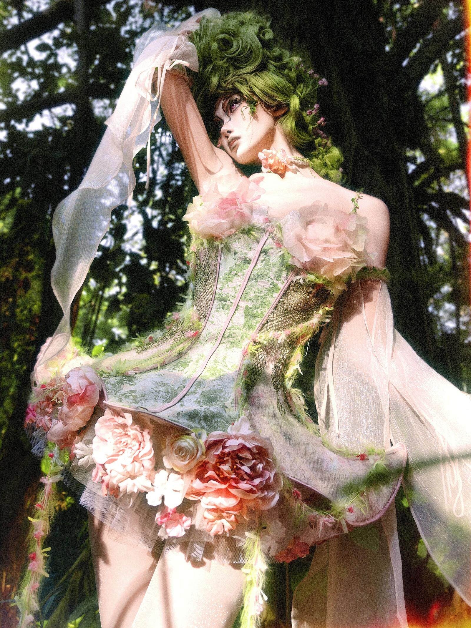 Robe midi corset Esprit de la Forêt