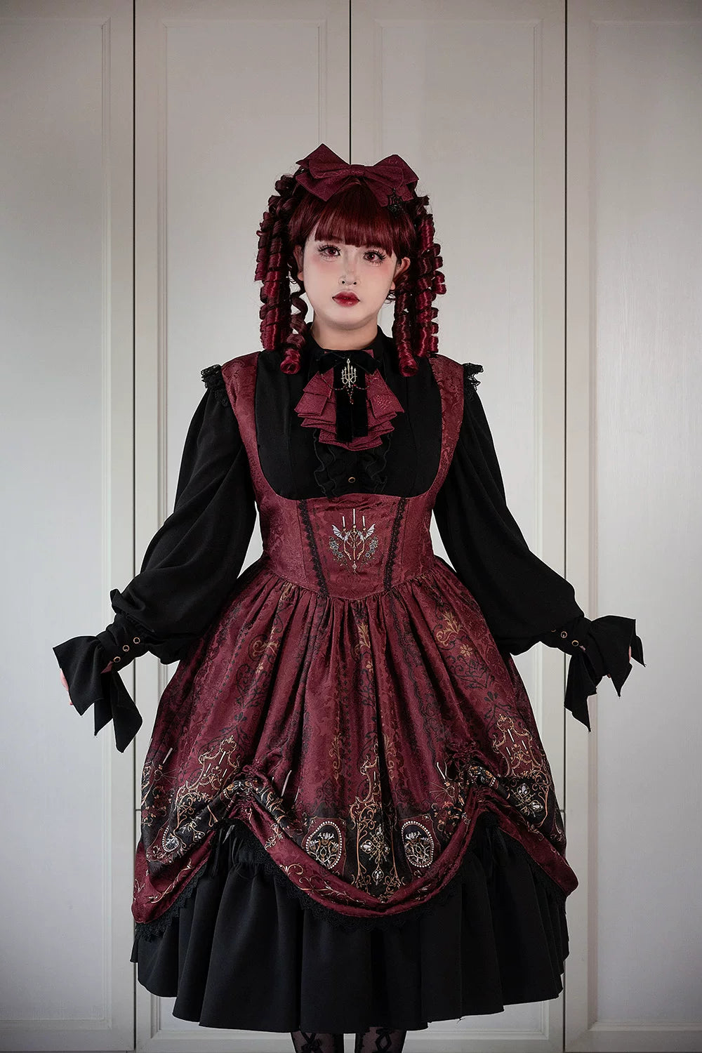 Blood Night Lamplighter Gothic Vintage Lolita Bustier JSK Dress