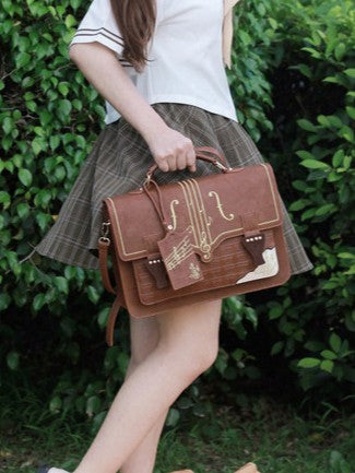 Cocolezi Chocolate Musical Note Embroidered Bag
