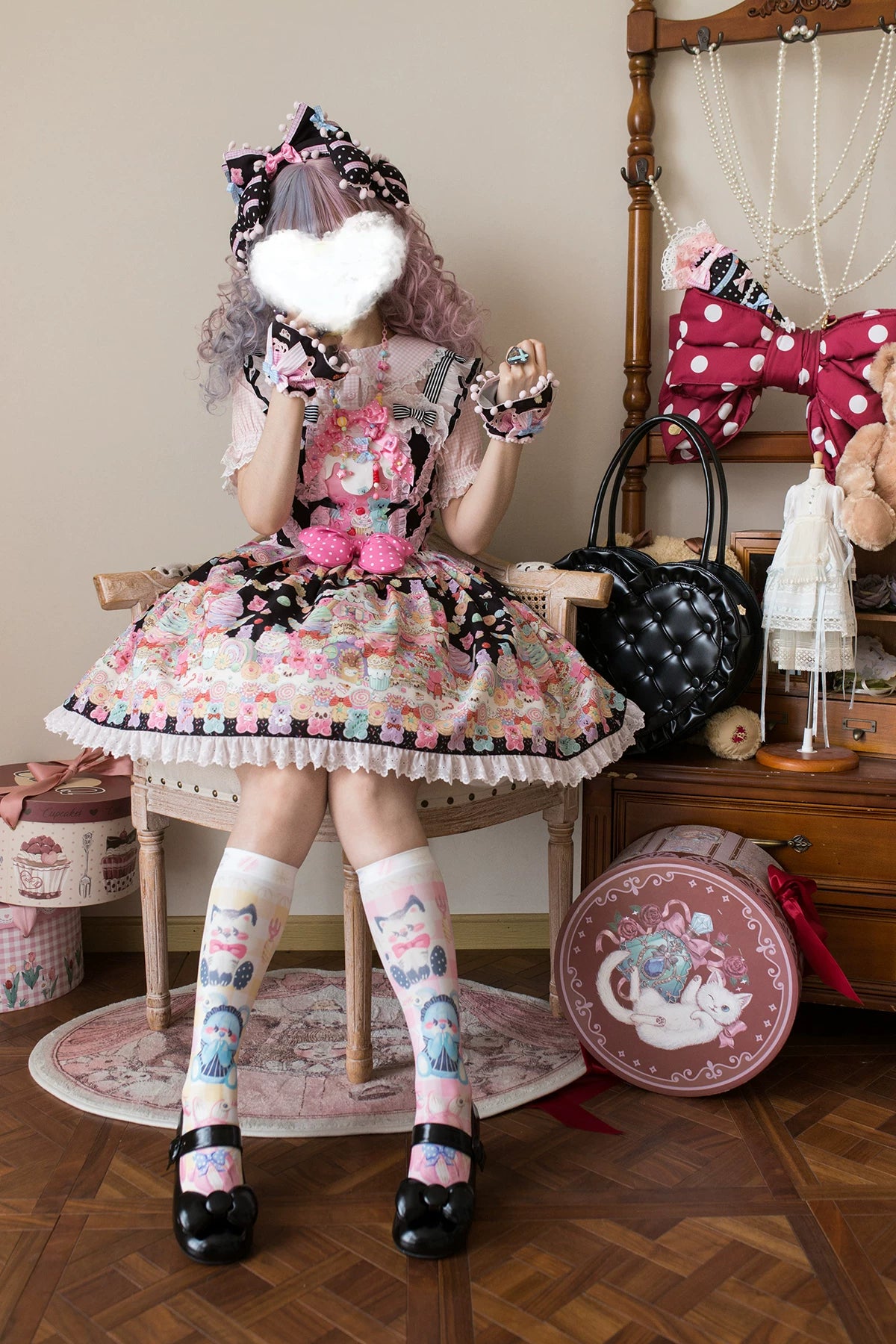 Sweet Candy House Yellow Unicorn Print Sweet Lolita Suspender JSK Dress