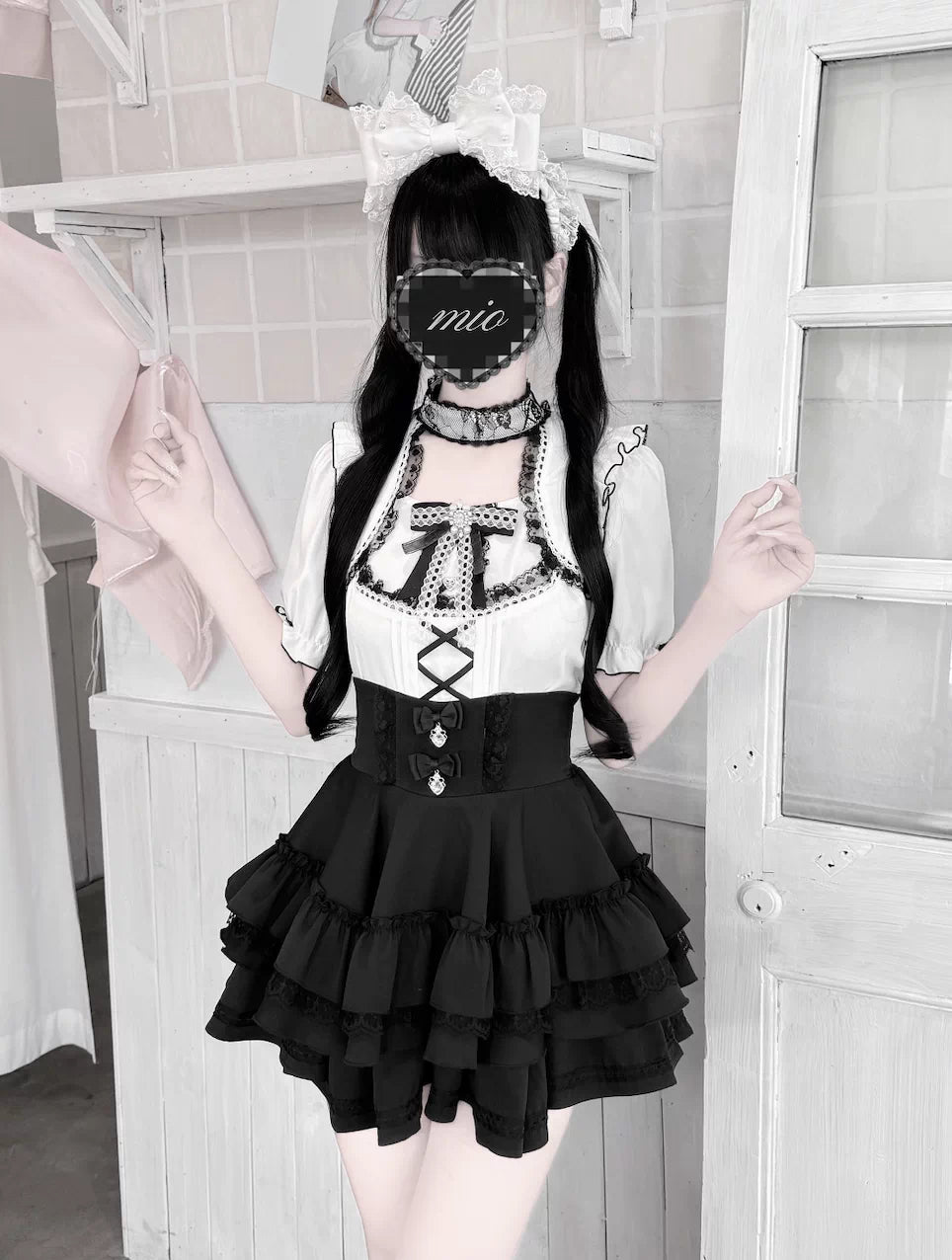 Vanilla Reply Transfer Student Collab Sweet Blouse and Skirt