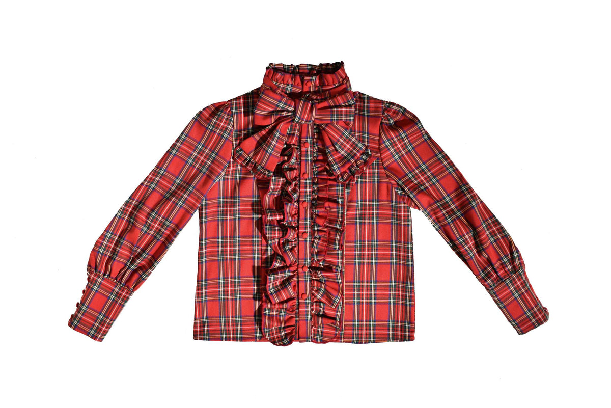 Doll Giftbox Christmas Limited Red Plaid Limited Lolita Long Sleeve Blouse & Skirt Set
