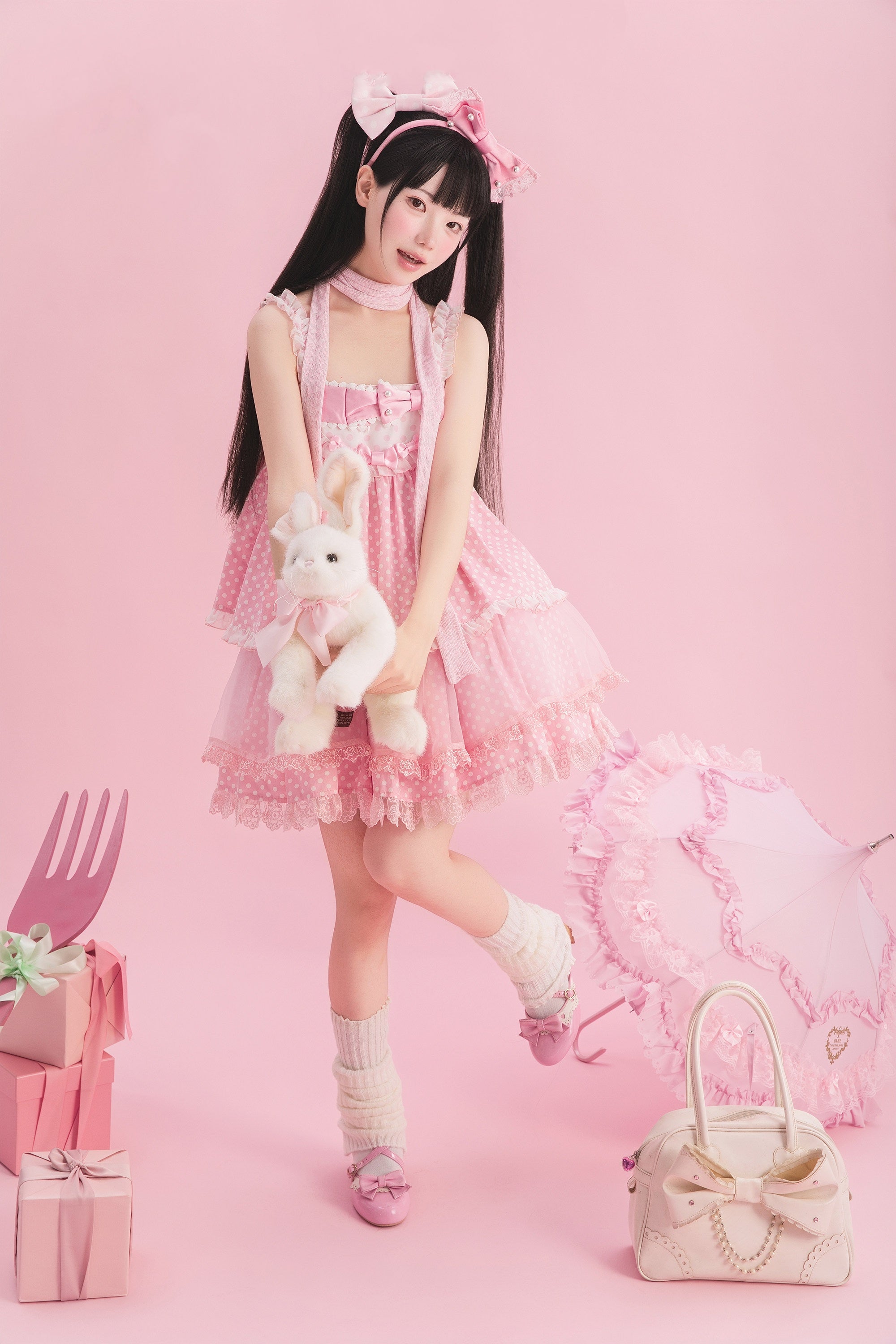 Candy Blog Lolita Pink Top & Skirt Set