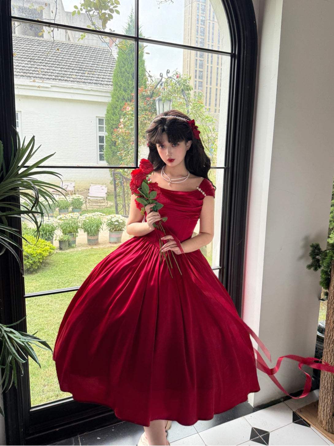 Rose Corridor Lolita Satin Light Gown Dress