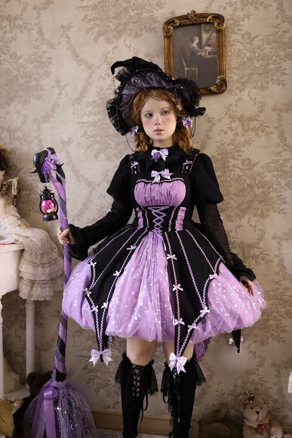 Pumpkin‑Lantern Halloween Witch Dark‑Sweet Lolita JSK Dress