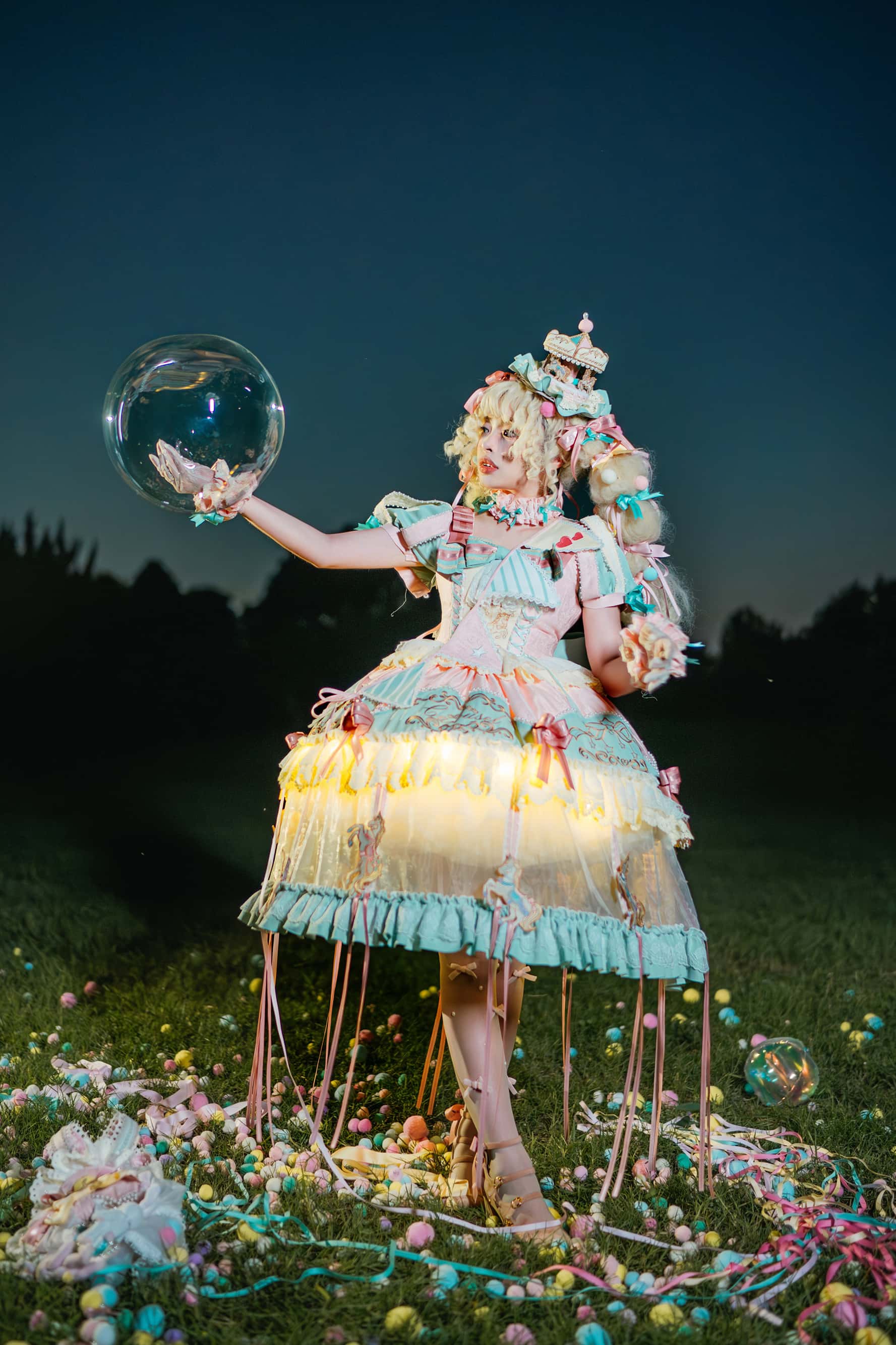 Dreamland Sweet Princess Light-Up Lolita OP Dress